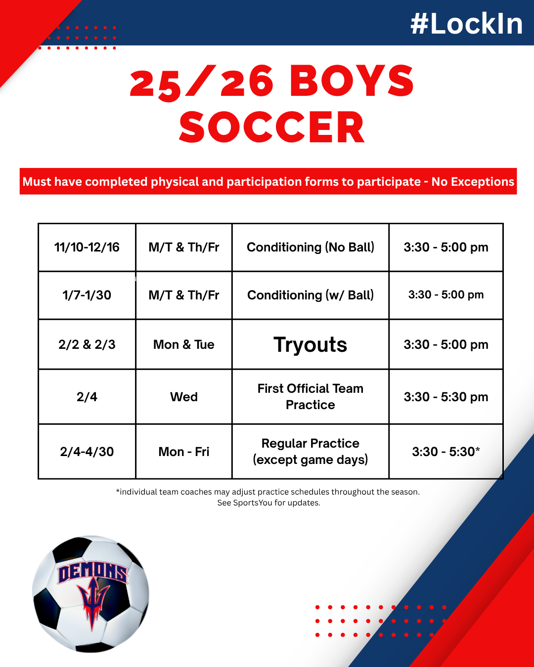 25 26 Soccer Dates